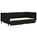 Divano Letto Estraibile Con Cassetti Nero 100x200 Cm In Velluto - Foto miniatura 2