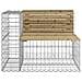 Panca Da Giardino Design Gabbione 184x71x65,5cm Pino Impregnato - Foto miniatura 3