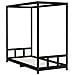 Giroletto per Bambini Nero 90x200 cm in Legno Massello di Pino - Foto miniatura 3