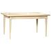 Tavolo Rettangolare Allungabile Legno Shabby Avorio 160x85x85 - Foto miniatura 1