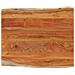 Piano Tavolo 90x80x3,8 Cm Rettangolare Legno Acacia Bordi Vivi - Foto miniatura 1