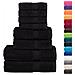 Set ASciugamani SOLUND 8 pz Neri 600 gsm - Foto miniatura 2