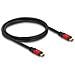Cavo USB 2.0 USB Type-C maschio per maschio PD 3.0 100 W E-Marker 1 m metallo rosso - Foto miniatura 1
