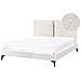 Letto Bouclé Melle 140 X 200 Cm Bianco Sporco - Foto miniatura 2