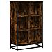 Libreria Rovere Fumo 65,5x33x107,5 Cm In Legno Multistrato - Foto miniatura 2