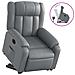 Poltrona Alzapersona Reclinabile Grigio In Similpelle - Foto miniatura 2