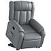 Poltrona Alzapersona Reclinabile Grigio In Similpelle - Foto miniatura 3