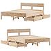Letto senza Materasso 135x190 cm in Legno Massello di Pino - Foto miniatura 3