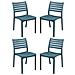Zule - Set 4 Sedie Polipropilene Impilabile - Foto miniatura 1