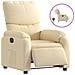 Poltrona Elettrica Reclinabile Crema In Tessuto - Foto miniatura 1