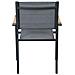 Impacto - Poltrona Impilabile In Alluminio Bianco O Antracite Con Braccioli Effetto Legno - Foto miniatura 6