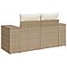 Divano da Giardino con Cuscini a 2 Posti Beige in Polyrattan - Foto miniatura 6