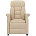 Poltrona Massaggiante  in Microfibra Color Crema - Foto miniatura 3