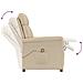Poltrona Massaggiante  in Microfibra Color Crema - Foto miniatura 7