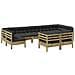 Set Divani da Giardino 9pz con Cuscini Legno Impregnato di Pino - Foto miniatura 1