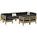 Set Divani da Giardino 9pz con Cuscini Legno Impregnato di Pino - Foto miniatura 2