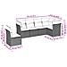 Set Divano da Giardino 6 pz con Cuscini Beige in Polyrattan - Foto miniatura 3