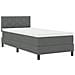 Letto con Rete a Molle con Materasso & LED Grigio Scuro 90x190 cm Tessuto - Foto miniatura 3