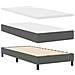 Letto con Rete a Molle con Materasso & LED Grigio Scuro 90x190 cm Tessuto - Foto miniatura 6