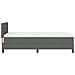 Letto con Rete a Molle con Materasso & LED Grigio Scuro 90x190 cm Tessuto - Foto miniatura 9