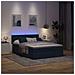 Pouf Letto con Materasso e LED Blu 140x190 cm - Foto miniatura 3