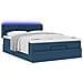 Pouf Letto con Materasso e LED Blu 140x190 cm - Foto miniatura 6