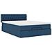 Pouf Letto con Materasso e LED Blu 140x190 cm - Foto miniatura 7