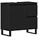 Mobile bagno vitaXL Nero Rovere 65x33x60 cm Legno ingegnerizzato - Foto miniatura 1