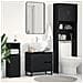 Mobile bagno vitaXL Nero Rovere 65x33x60 cm Legno ingegnerizzato - Foto miniatura 2