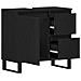 Mobile bagno vitaXL Nero Rovere 65x33x60 cm Legno ingegnerizzato - Foto miniatura 5