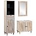 Set di mobili per il bagno 3 pcs Bianco 38 x 33 x 160 cm - Foto miniatura 1
