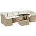 Set Divano da Giardino 8 pcs Beige 100 x 55 x 73 cm Poly Rattan - Foto miniatura 1