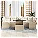 Set Divano da Giardino 8 pcs Beige 100 x 55 x 73 cm Poly Rattan - Foto miniatura 3