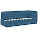 Cornice del letto ad angolo Blu 80 x 200 cm Velluto - Foto miniatura 6