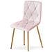 Sedia TYRA - Elegante velluto rosa chiaro per soggiorno x2 - Foto miniatura 6