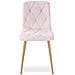 Sedia TYRA - Elegante velluto rosa chiaro per soggiorno x2 - Foto miniatura 5