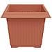 Vaso quadrato per fiori 6 pcs Rosso Mattone 23 x 23 x 17,5 cm - Foto miniatura 6