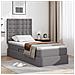 Letto con contenitore e LED Grigio 90 x 200 cm Pelle Sintetica - Foto miniatura 2