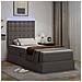 Letto con contenitore e LED Grigio 90 x 200 cm Pelle Sintetica - Foto miniatura 5