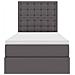 Letto con contenitore e LED Grigio 90 x 200 cm Pelle Sintetica - Foto miniatura 8