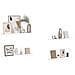 Scaffale da parete 4 pcs Marmo Bianco 80 x 9 x 3 cm - Foto miniatura 3