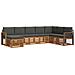 Set divani 8 pcs Naturale e Antracite Legno di Acacia Massello - Foto miniatura 1