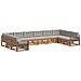 Set divani con cuscino 10 pcs Grigio Naturale e Chiaro - Foto miniatura 1