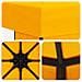Gazebo 3 x 3 m Giallo Poliestere e Acciaio 190 gsm - Foto miniatura 5