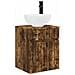 Mobile lavabo da parete Rovere Fumo 39 x 35 x 63 cm - Foto miniatura 1