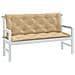 Cuscini Panca Giardino 2pz Beige Mélange 150x50x7 cm Tessuto - Foto miniatura 2