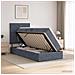 Letto con contenitore LED e materasso Grigio Scuro 90 x 200 cm - Foto miniatura 2