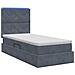 Letto con contenitore LED e materasso Grigio Scuro 90 x 200 cm - Foto miniatura 9