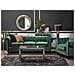 Divano Vintage A 3 Posti In Tessuto Verde Chesterfield - Foto miniatura 18