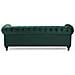 Divano Vintage A 3 Posti In Tessuto Verde Chesterfield - Foto miniatura 17